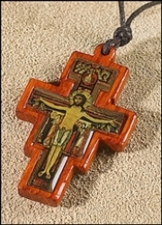 San Damiano Crucifix Pendant On Cord