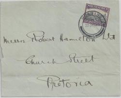 Swaziland 1932 Sa 2D Used On Cover From Mbabane To Pretoria Fine