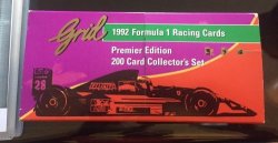 Formula One F1 Racing Trading Cards