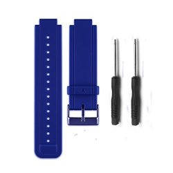 HWHMH Allrun 1PC Replacement Silicone Bands With 2PCS Pin Removal Tools For Garmin Vivoactive No Tracker Replacement Bands Only Blue