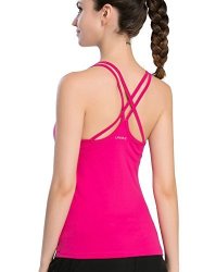 workout tank with shelf bra