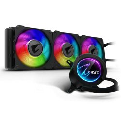 Gigabyte Aorus All-in-one Liquid Cooler With Circular Lcd Display Rgb Fusion 2.0 Triple 120MM Argb Fans Fans & Cooling Systems Aorus Liquid