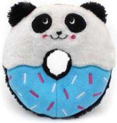 Donutz Buddies Donut Dog Toy With Squeaker No Stuffing - Panda