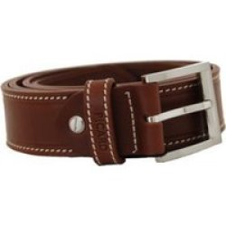 Leather Belt - 4696 - Cognac