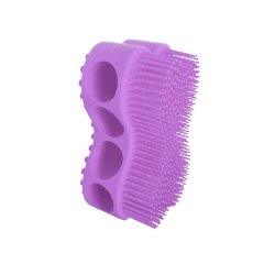 Soft Silicone Baby Shower Massage Brush - Purple