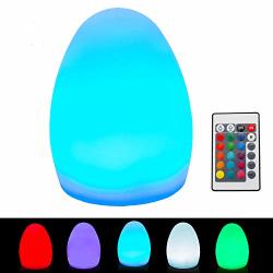 Topadorn LED Ball Night Light Mood Globe Lamp With Remote 16 Rgb Color Changing & 4 Modes Glowing Ball Light Solar Powered Waterproof Ambient Light