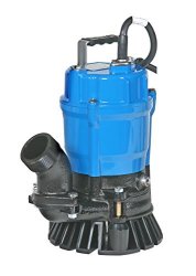 Tsurumi - HS2.4S-62 HS2.4S Semi-vortex Submersible Trash Pump W agitator 1 2HP 115V 2 Discharge Blue