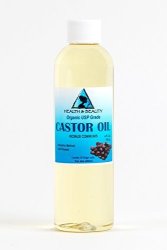 H&B Oils Center Co. Castor Oil Organic Usp Grade Cold Pressed Hexane Free Premium Pure 4 Oz