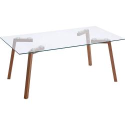 Chg Castello Clear Glass Dining Table By Size 1.5 M