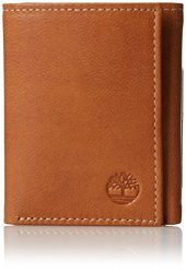 Timberland Mens Leather Trifold With Id Window Tri Fold Wallet Black Cloudy One Size Us