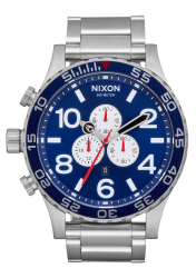 Nixon 51-30 Chrono Men's Watch - Navy Sunray Silver
