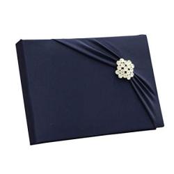 Ivy Lane Design Garbo Collection Wedding Guest Book Navy Blue
