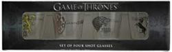 Dark Horse Deluxe Game Of Thrones Shot Glass Set: Stark Baratheon Targaryen And Lannister
