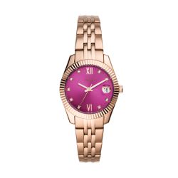 Fossil Women's Scarlette MINI Rose Gold Round Stainless Steel Watch - ES4900