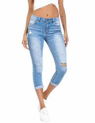 Deals on Resfeber Women's Ripped Capri 