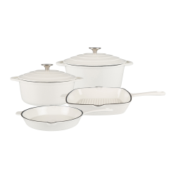 @home Inferno Cast Iron Pots And Pans White