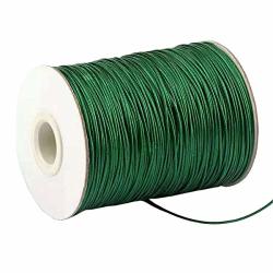 Yzsfirm 1.5MM 175 Yards Jewelry Making Beading And Crafting Macrame Dark Green Waxed Cord Thread For Braided Bracelet Diy Making