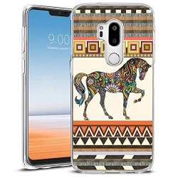For LG G7 Thinq Case LG G7 Case Cover For LG G7 LG G7 Thinq 2018 Release Tpu Non-slip High Definition Printing Aztec Paisley Horse