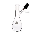 Laboy HMF050119 Glass 100 mL Air Free Reaction/Storage Schlenk Flask with Glass Stopcock and 14/20 Joint