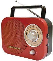 Jensen SB2000RB Portable Am fm Radio In Red