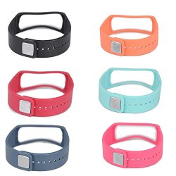 Set 1 Black 1 Teal 1 Orange 1 Red 1 Slate 1 Pink Replacement Bands & Metal Clasps For Samsung Galaxy Gear Fit Bracelet