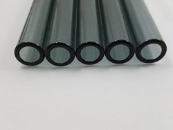 INCH 6 Borosilicate Glass Blwoing Tubing 5 Tubes Colored Tubes 12MM Od 2MM Thick Wall 6 T . Black
