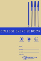Freecom Freedom A4 72 Pages College Exercise Book Feint And Margin - 5 Pack
