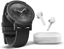 TICWATCH Bundle With E Smartwatch Wear Os Gps Waterproof - Shadow + Ticpods 1 True Wireless Earbuds - Ice