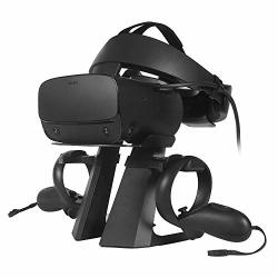 Esimen VR Display Stand For Oculus Rift S Oculus Quest Controllers VR Gaming Headset Display Mount Station Black
