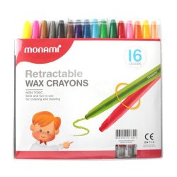 Monami Retractable Crayons 16'S