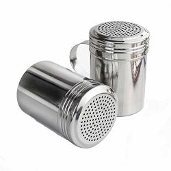 Sevenfly Kitchen Stainless Steel Seasoning Canister Spice Jar Pot Sugar Salt Bowl With Lid Spoon Set,Color 1