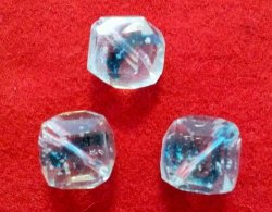 17 X 10mm Square Faceted Clear turquoise Beads
