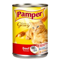 Pamper - Cat Food Can Saucy Beef Mince 385G