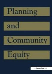 Planning and Community Equity: A Component of APA's Agenda for America's Communities