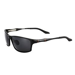 Men Sunglasses Polarized Uv Protection Sun Glasse Anti Glare Glasses Black Lens BLACK-1 Black