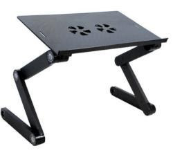 Laptop Foldable Adjustable Height Zigzag Table With Cooling Fan
