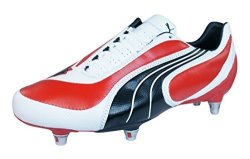 Puma V3.08 Sg Mens Leather Soccer Boots CLEATS-RED-9.5