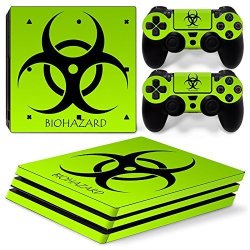 Goldendeal PS4 Pro Console And Dualshock 4 Controller Skin Set - Biohazard - Playstation 4 Pro