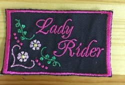 Biker Slogan "lady Rider" Badge Patch