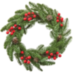 Pine Red Berry Christmas Wreath 31CM