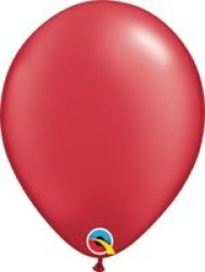 Round Latex Balloons 28 Cm - Pearlised Ruby Red 100 Pack