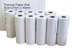 Thermal 57MM X 40MM Credit Card Paper Rolls- 100 Rolls Per Box No Warranty Product Overview The  57MM X 40MM X 12MM Is
