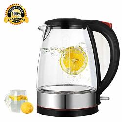 Lq&xl 1.7L Electric Kettle 1850W Glass Water Kettle With LED Lighting With Auto Shut-off Boil-dry Protection With Filter Quiet Fast Boil 2 To 5 Minutes