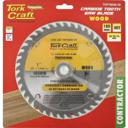 Tork Craft Blade Contractor 180 X 40T 302016 Circular Saw Tct