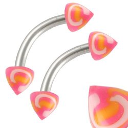 16G 16 Gauge 5 16 Surgical Steel Eyebrow Lip HP10 Ear Tragus Rings Curved Barbell Straight Bar Anry Jewelry Piercing 2PCS
