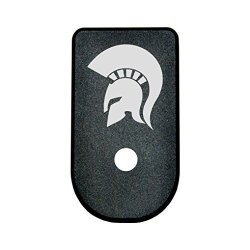 Bastion Laser Engraved Aluminum Floor Base Plate For Glock 43 G43 - Spartan Helmet