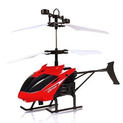 2017 Hot S Sinma Fashion MINI Electric Helicopter USB Charging Aircraft Rc Infraed Induction Flashing Light Flying Airplanes Toys For Kid Adult B Red