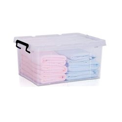 Czlsd 9 Liter Transparent Plastic Storage Boxes Storage Boxes With Lids Really Useful Storage Home Office Containers Size : L