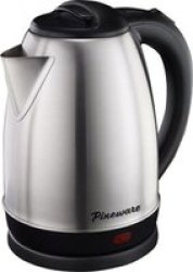 Pineware - 1500W Stainless Steel Kettle - Silver
