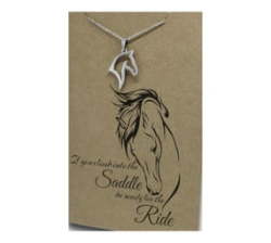 Crcs -stainless Steel Necklace On Card-horse